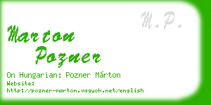 marton pozner business card